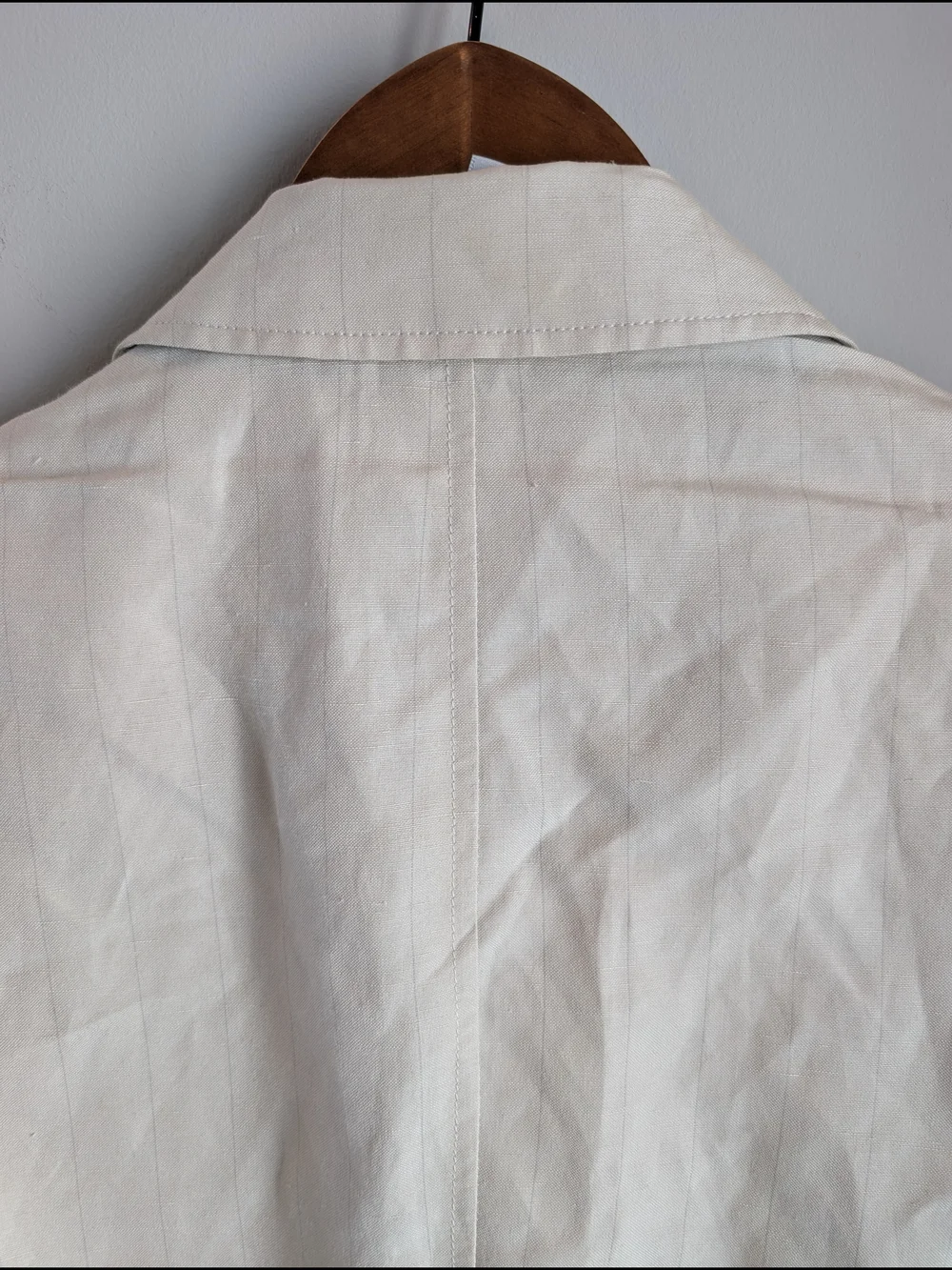 Claiborne Luxe Sport Coat Blazer Mens 40R Silk Linen Beige Striped Venetian NWT